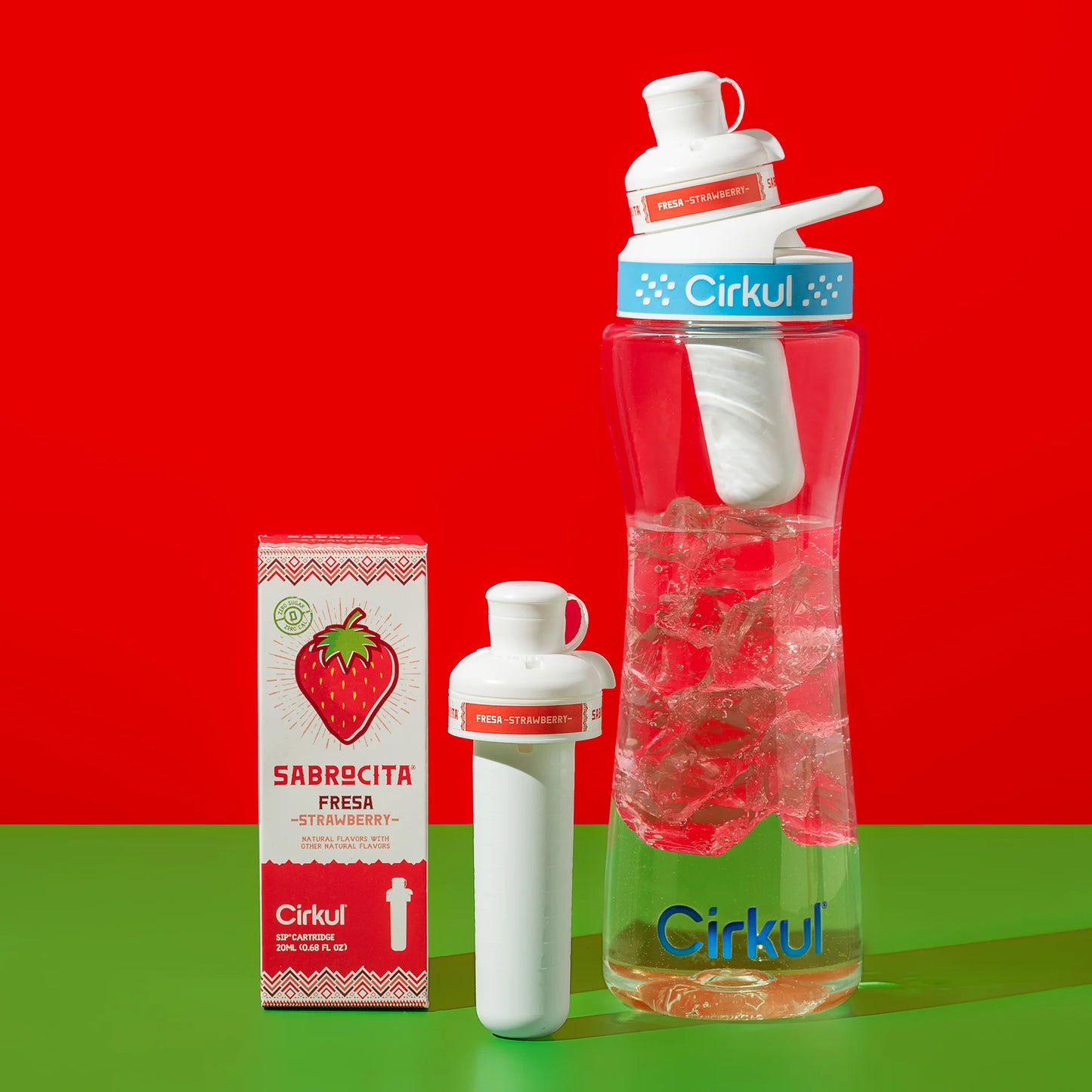 (2 Pack) Sabrocita Strawberry Flavor Cartridge, Drink Mix, 1-Pack