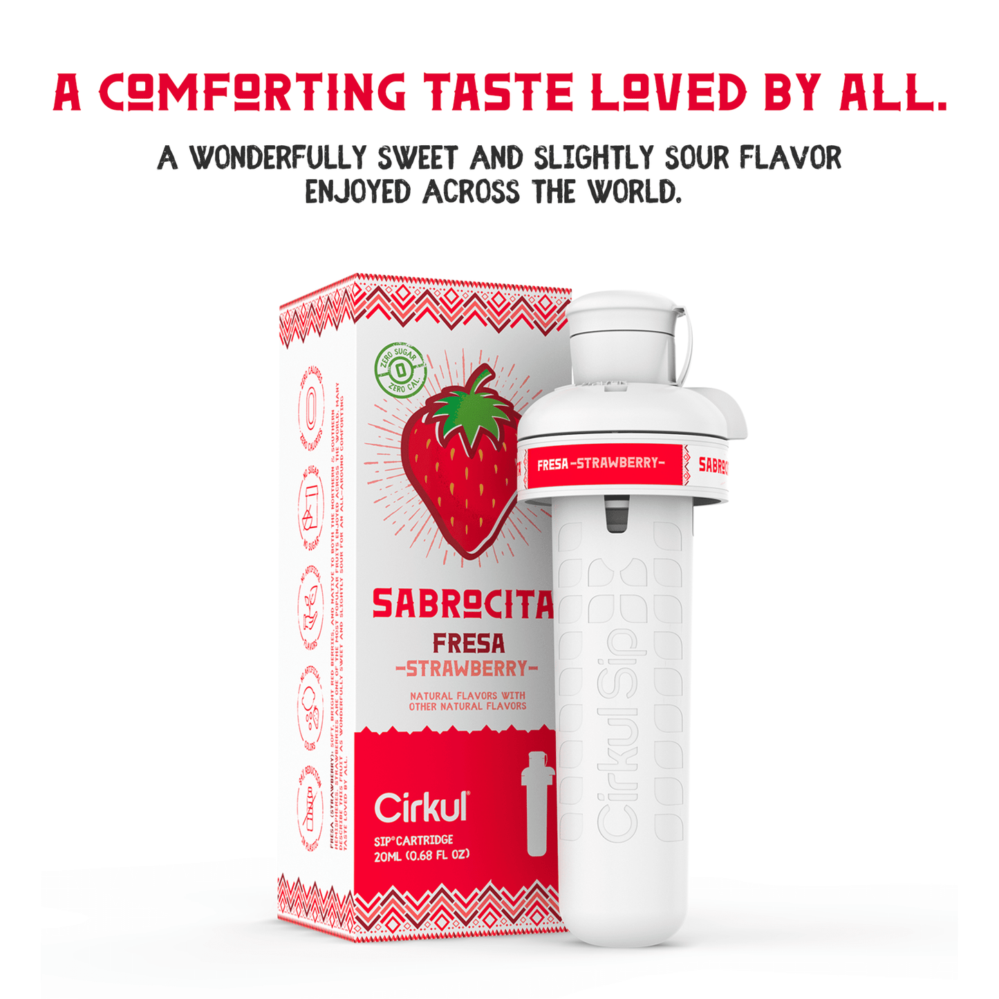 (2 Pack) Sabrocita Strawberry Flavor Cartridge, Drink Mix, 1-Pack