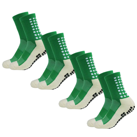 4 Pair Men'S Soccer Socks anti Slip Non Slip Grip Pads for Football Basketball Sports Grip Socks