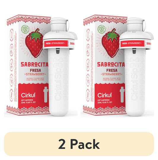 (2 Pack)  Sabrocita Strawberry Flavor Cartridge, Drink Mix, 1-Pack