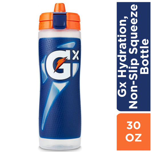 GX Bottle, Refillable Water Bottle, Nonslip, Blue, 30 Fl Oz